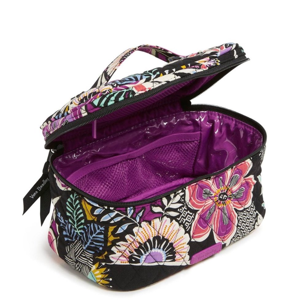 Vera Bradley Kauai Floral Train Case Cosmetic Travel Bag NWT New - Picture 13 of 13